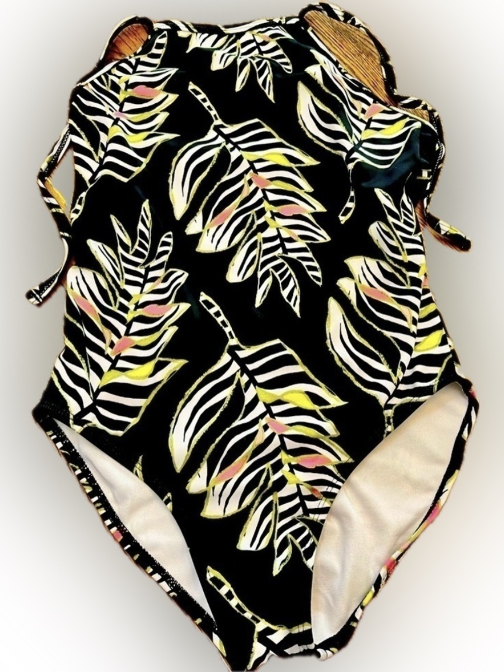 Gymboree Girls Tropical Palm Halter One Piece Swimsuit Size Large L Beach Tween